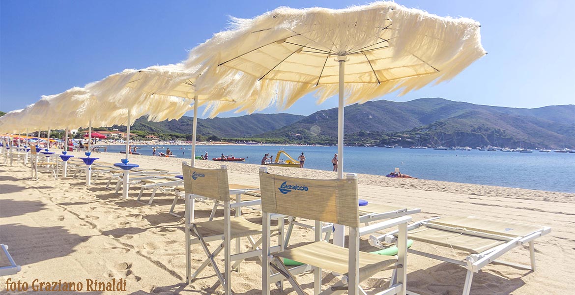 Bademöglichkeiten am Strand von Marina di Campo