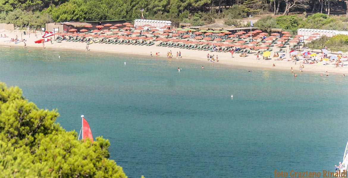 Der längste Sandstrand auf Insel Elba