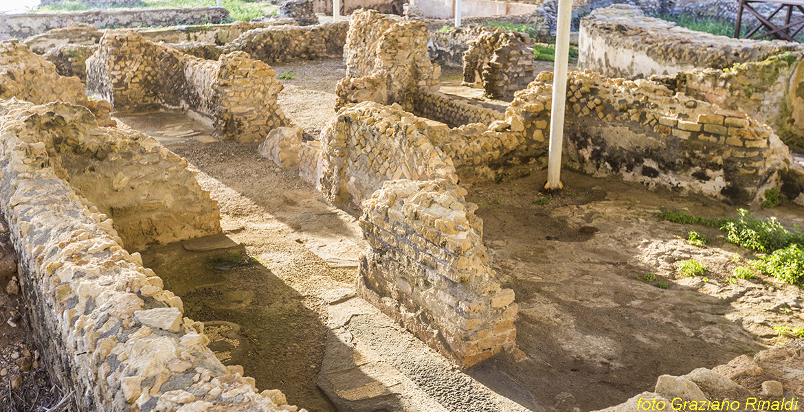 Toskana Pinaosa Island National Park des Toskanischen - archäologischen Ausgrabungen der römischen Villa von Agrippa