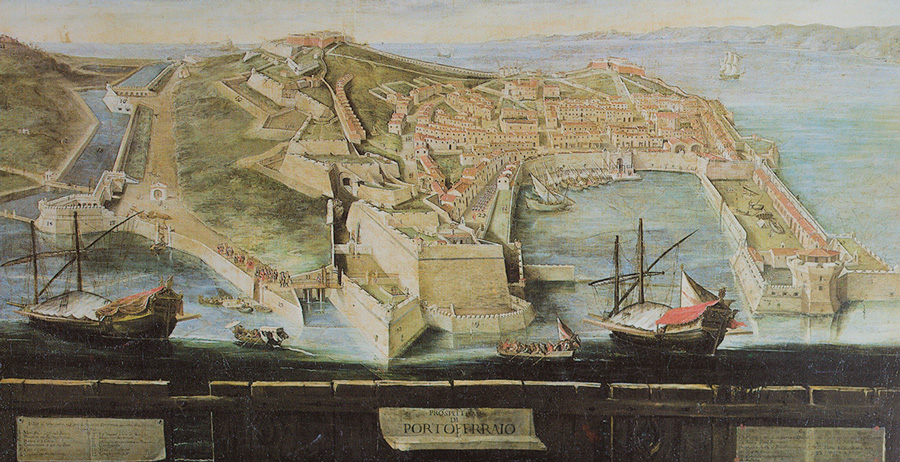 Portoferraio Insel Elba - Karte des siebzehnten Jahrhunderts